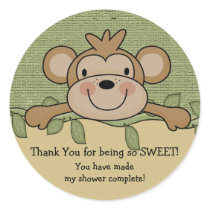 Monkey Baby Shower Sticker