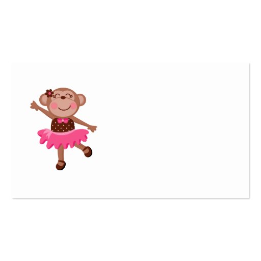 Monkey Ballerina Business Card (back side)