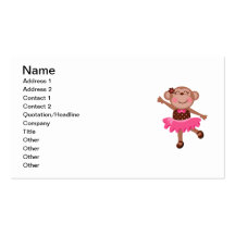 Monkey Ballerina Business Card