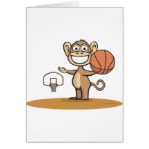 Monkey Basketball Card
