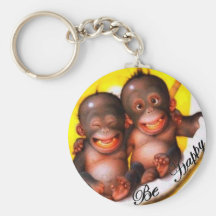Monkey Be Happy Key Chains