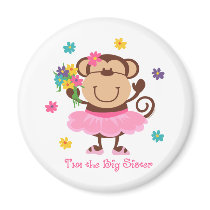 Monkey Big Sister Magnets