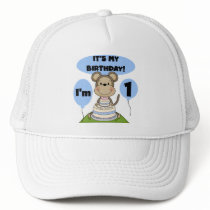 Monkey Birthday Boy 1st Trucker Hat