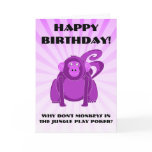 Monkey Birthday Card