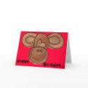 Monkey Birthday Card by sarahwolf2 Monkey Birthday Card