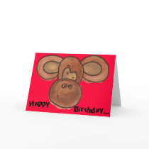 Monkey Birthday Card