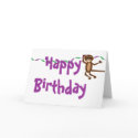 Monkey Birthday Card