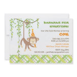 Monkey Birthday Invitation