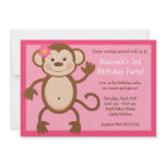 Monkey Birthday Party Invitation