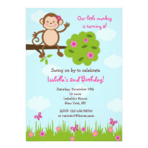 Monkey Birthday Party Invitation invitations
