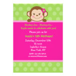 Monkey Birthday Party Invitations