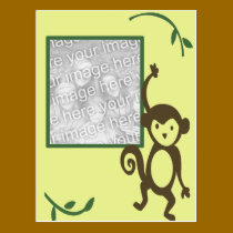 MOnkey Birthday photo frame postcards