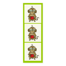 Monkey Bookmark Business Cards