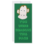 Monkey Bookmark Custom Rack Card