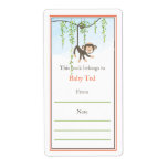 Monkey Bookplate labels