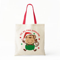 Monkey Boy 1st Christmas Canvas Bag