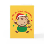 Monkey Boy 1st Christmas Card