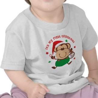Monkey Boy 1st Christmas T-shirt