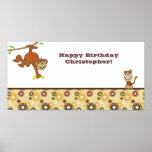 Monkey Boy Party Banner Poster