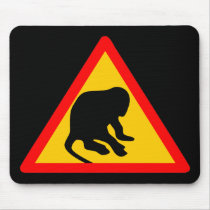 MONKEY BUISNESS ROAD SIGN mousepads by Sofia_Youshi MONKEY BUISNESS ROAD SIGN mousepads