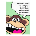 Monkey Business Birthday Party Invitation
