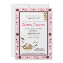 Monkey Business Mod Trendy baby shower 5 x7 invitations by allpetscherished Monkey Business Mod Trendy baby shower 5 x7 invitations