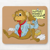 Monkey Business Mousepad by bizarrecartoons Monkey Business Mousepad