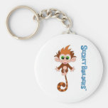 Monkey Button Key Chain