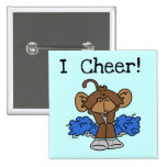 Monkey Cheerleader Blue and Gray Tshirts and Gifts Pinback Button