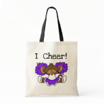 Monkey Cheerleader Purple and White bags