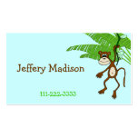 Monkey Children's Calling Card Business Card Template
