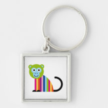 Monkey Chimp Cute Colorful Cartoon Animal Key Chains
