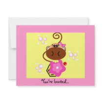 Monkey & Cupcake Personalized Announcement