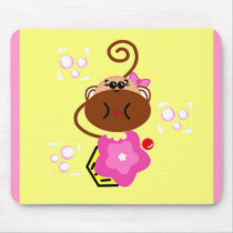 Monkey & Cupcake mousepads by Noosies Monkey & Cupcake mousepads