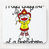 Monkey Daughter of Firefighter mousepads by toddlersplace Monkey Daughter of Firefighter mousepads