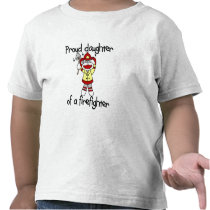 Monkey Daughter of Firefighter t-shirts