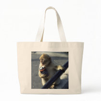 Monkey Drinking Tote Bag
