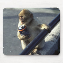 Monkey Drinking Mousepad