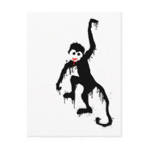 monkey dripz post card