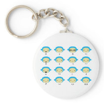Monkey Emoticons Key Chains