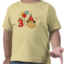 Monkey Face 3rd Birthday Tees