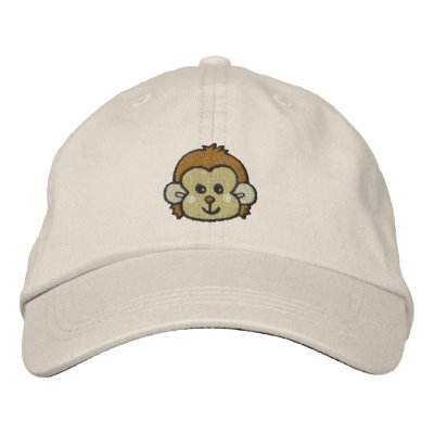 monkey face embroidered baseball cap monkey face embroidered baseball cap