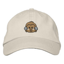monkey face embroidered hats