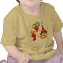 Monkey Face First Birthday Tshirt