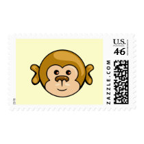 monkey face fun stamp