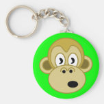 Monkey Face Keychain - Green