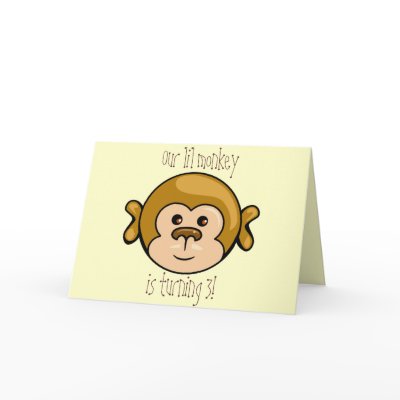 monkey face our lil monkey birthday party invite card p137356118241718304enxoh 400 Monkey Party Supplies
