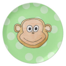 Monkey Face. Party Plates