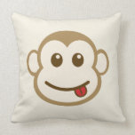 Monkey Face Pillow - brown back pillows