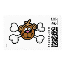 monkey face Skull and Crossbones postage